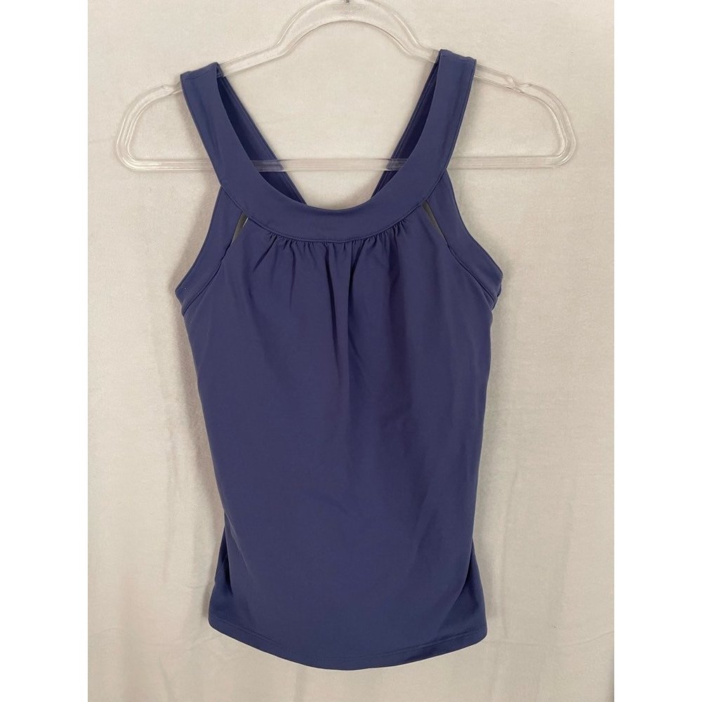 Athleta Tank Top Womens S Shirt Purple Sleeveless Scoop Neck Stretch Activewear